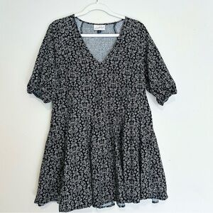 UNIVERSAL THREAD Floral Black and White Women's Dress - Size M